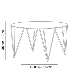 Atipico Chele diam.50 cm small Table in signal white metal - Buy now on ShopDecor - Discover the best products by ATIPICO design