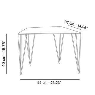 Atipico Chele 59x38 cm small Table in signal white metal - Buy now on ShopDecor - Discover the best products by ATIPICO design