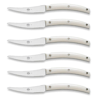Coltellerie Berti Convivio Nuovo set 6 steak knives 9616 ivory - Buy now on ShopDecor - Discover the best products by COLTELLERIE BERTI 1895 design