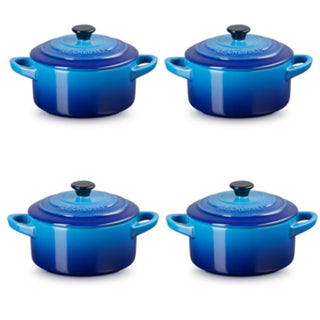 Le Creuset Stoneware set of 4 petite casseroles diam. 10 cm. Le Creuset Azure Blue - Buy now on ShopDecor - Discover the best products by LECREUSET design