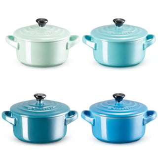 Le Creuset Stoneware set of 4 petite casseroles diam. 10 cm. Le Creuset Metallics Blue - Buy now on ShopDecor - Discover the best products by LECREUSET design