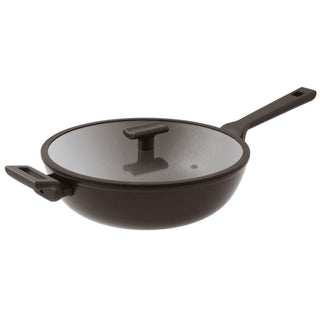 Sambonet Titan Pro Double Induction non-stick wok with lid - Buy now on ShopDecor - Discover the best products by SAMBONET design