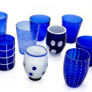 Zafferano Melting Pot box of 6 glasses in assorted unicolour colours blue - Buy now on ShopDecor - Discover the best products by ZAFFERANO design