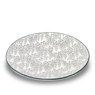 Zafferano Tue dinner plate diam. 26,5 cm grey flowers decoration - Buy now on ShopDecor - Discover the best products by ZAFFERANO design