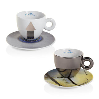 Illy Art Collection Biennale 2022 set 2 cappuccino cups by Giulia Cenci & Aki Sasamoto - Buy now on ShopDecor - Discover the best products by ILLY design