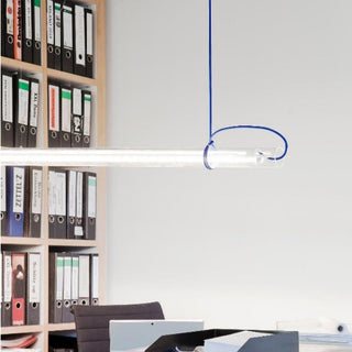 Ingo Maurer Tubular LED suspension lamp dimmable white/blue - Buy now on ShopDecor - Discover the best products by INGO MAURER design