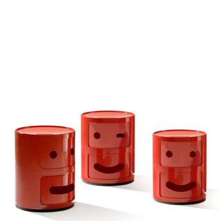 Kartell Componibili Smile 1 - red container with 2 drawers Buy now on Shopdecor
