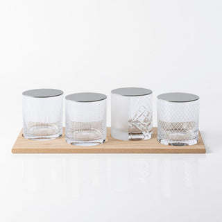 KnIndustrie Kn-Jars set 4 kitchen containers with cedar plank Buy now on Shopdecor