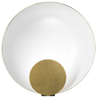OLuce Siro 288 LED table lamp satin gold diam 45 cm. Buy now on Shopdecor