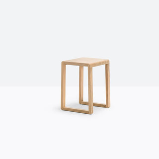 Pedrali Brera 383 low stool in bleached oak with seat H.46 cm. - Buy now on ShopDecor - Discover the best products by PEDRALI design