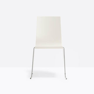 Pedrali Kuadra 1158 chair with sled base Pedrali Ivory AV - Buy now on ShopDecor - Discover the best products by PEDRALI design