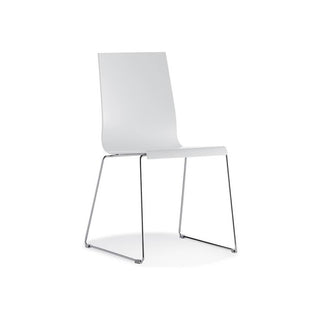Pedrali Kuadra 1158 chair with sled base White - Buy now on ShopDecor - Discover the best products by PEDRALI design