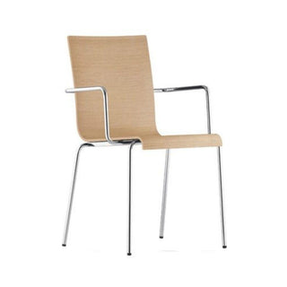 Pedrali Kuadra 1335 wooden chair with armrests Pedrali Bleached oak RS - Buy now on ShopDecor - Discover the best products by PEDRALI design