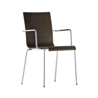 Pedrali Kuadra 1335 wooden chair with armrests Pedrali Wenge oak W - Buy now on ShopDecor - Discover the best products by PEDRALI design