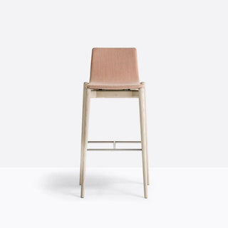 Pedrali Malmo 246 salmon-colored stool with ash legs and seat H.75 cm - Buy now on ShopDecor - Discover the best products by PEDRALI design