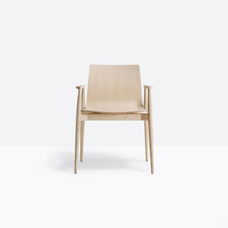 Pedrali Malmo 395 chair with wooden armrests Buy now on Shopdecor