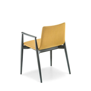Pedrali Malmo 396 padded chair in fabric with ash armrests - Buy now on ShopDecor - Discover the best products by PEDRALI design