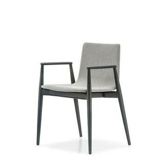 Pedrali Malmo 396 padded chair in fabric with ash armrests Pedrali G63 - Buy now on ShopDecor - Discover the best products by PEDRALI design
