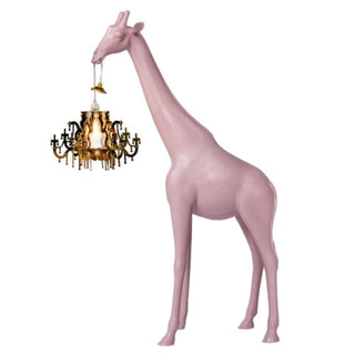 Qeeboo Giraffe In Love XS floor lamp in the shape of a giraffe Qeeboo Dusty rose - Buy now on ShopDecor - Discover the best products by QEEBOO design