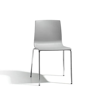 Scab Alice Chair with chromed legs and technopolymer seat Scab Light grey 82 - Buy now on ShopDecor - Discover the best products by SCAB design