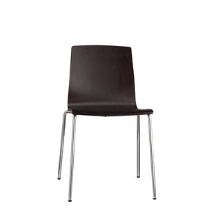 Scab Alice Chair with chromed legs and technopolymer seat Scab Anthracite 81 - Buy now on ShopDecor - Discover the best products by SCAB design