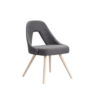 Scab Me chair bleached beech and fabric seat by Simone Micheli Scab Classic grey T3 25 - Buy now on ShopDecor - Discover the best products by SCAB design