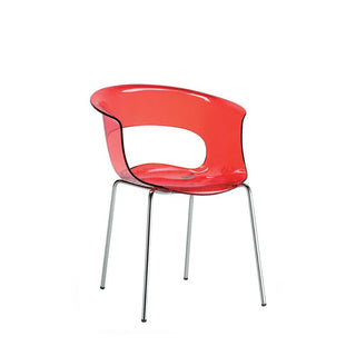 Scab Miss B Antishock armchair 4 legs by Luisa Battaglia Scab Transparent red 140 - Buy now on ShopDecor - Discover the best products by SCAB design