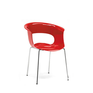 Scab Miss B Antishock armchair 4 legs by Luisa Battaglia Scab Red 340 - Buy now on ShopDecor - Discover the best products by SCAB design
