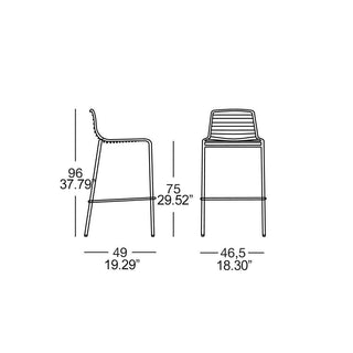 Scab Summer stool seat h. 75 cm cm by Roberto Semprini - Buy now on ShopDecor - Discover the best products by SCAB design