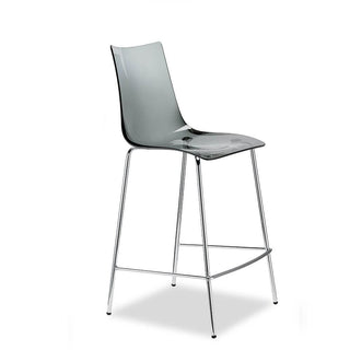 Scab Zebra Antishock stool seat h. 65 cm by Luisa Battaglia Scab Transparent smoked grey 183 - Buy now on ShopDecor - Discover the best products by SCAB design