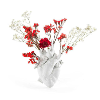 Seletti Love In Bloom white heart vase in porcelain - Buy now on ShopDecor - Discover the best products by SELETTI design
