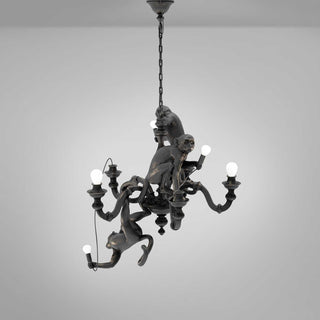 Seletti Monkey Chandelier suspension lamp black Buy now on Shopdecor