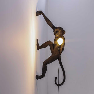 Seletti The Monkey Lamp Hanging Right Hand wall lamp black - Buy now on ShopDecor - Discover the best products by SELETTI design