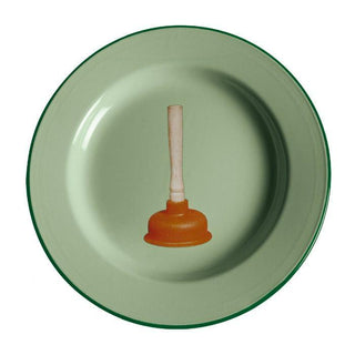 Seletti Toiletpaper dinner plate plunger - Buy now on ShopDecor - Discover the best products by TOILETPAPER HOME design