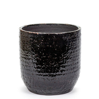 Serax Glazed Shades flower pot regular border black brown S h. 30 cm. - Buy now on ShopDecor - Discover the best products by SERAX design