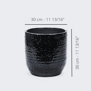 Serax Glazed Shades flower pot regular border black brown S h. 30 cm. - Buy now on ShopDecor - Discover the best products by SERAX design