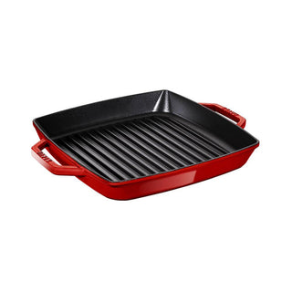 Staub Medium Double Handle Grill Square medium pan 28 cm Staub Cherry red - Buy now on ShopDecor - Discover the best products by STAUB design