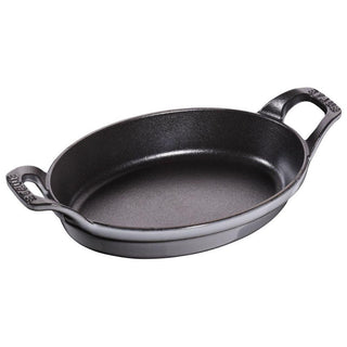 Staub Oval baking dish cast iron 21 cm Staub Graphite grey - Buy now on ShopDecor - Discover the best products by STAUB design