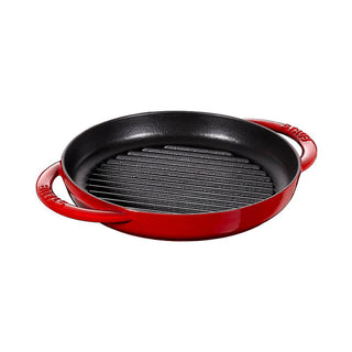 Staub Pure Grill Round large pan cast iron diam.30 cm Staub Cherry red - Buy now on ShopDecor - Discover the best products by STAUB design